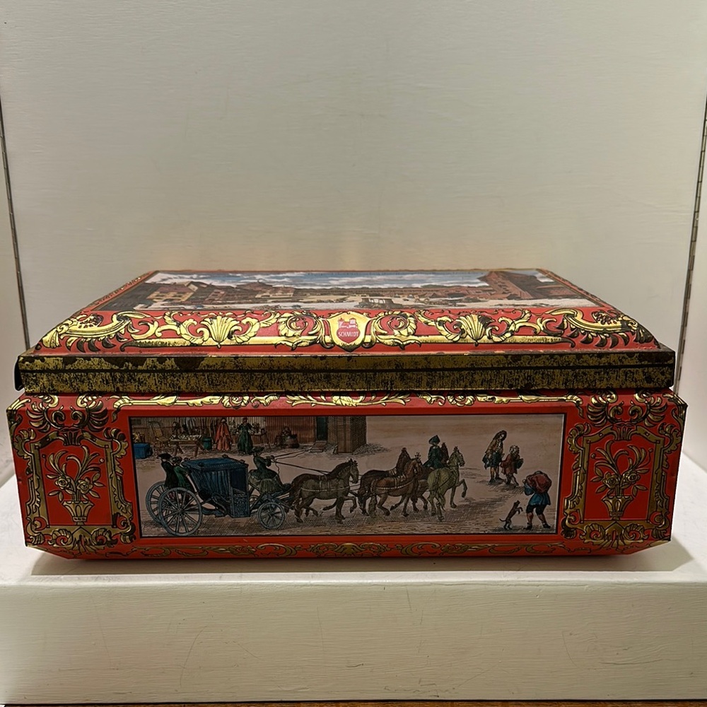E. Otto Schmidt Large Decorative Cookie Tin/ Box